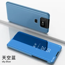 Зеркальный чехол Thouport для Asus Zenfone 6 ZS630KL, флип-чехол s для Asus 6z Zenfone 6, чехол, защита в виде книги