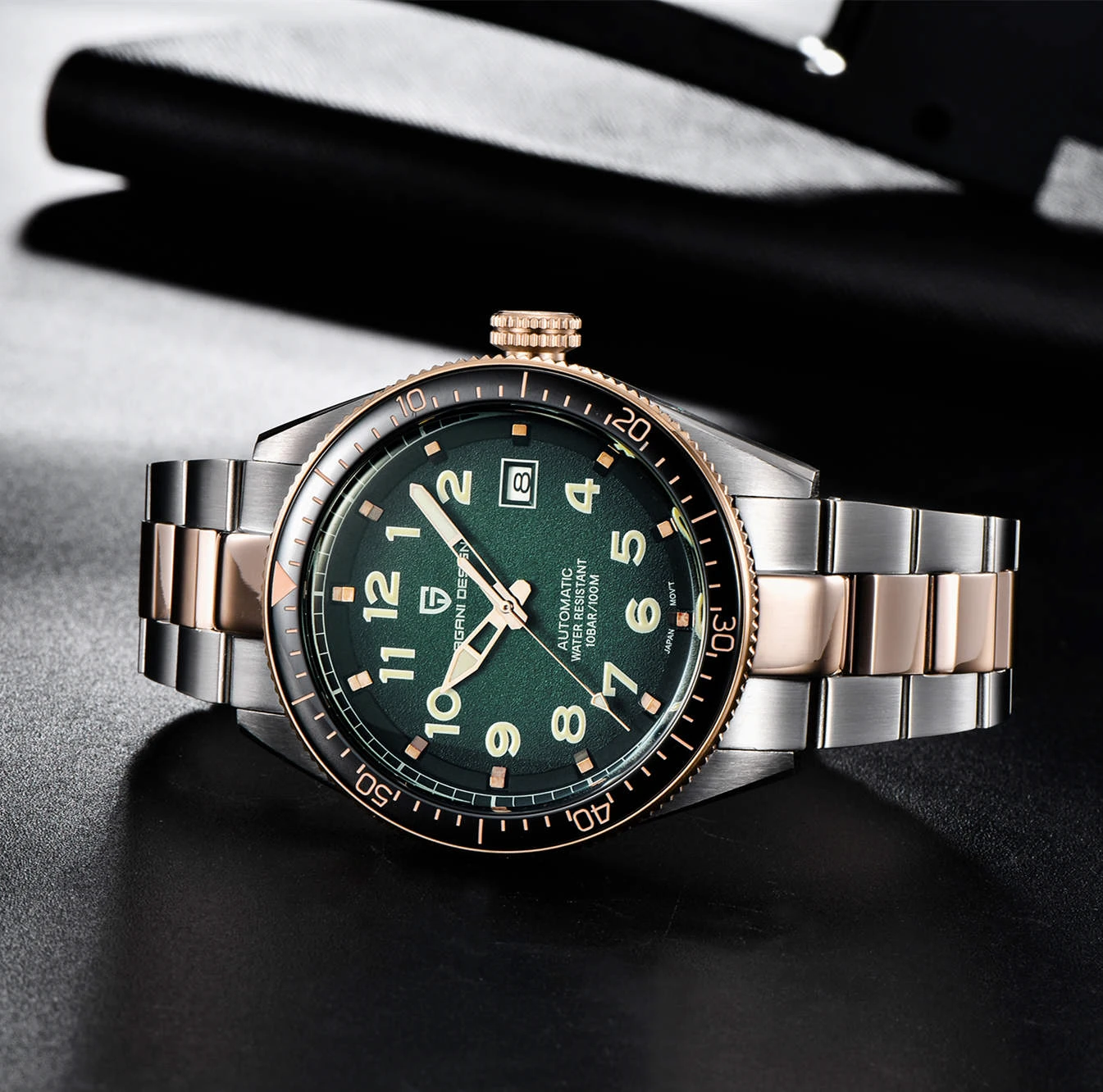 Najtaniej PAGANI DESIGN mechaniczne zegarki mężczyźni automatyczny zielony wodoodporny luksusowy biznes sport NH35A zegarek dla nurka zegar Relogio Masculino