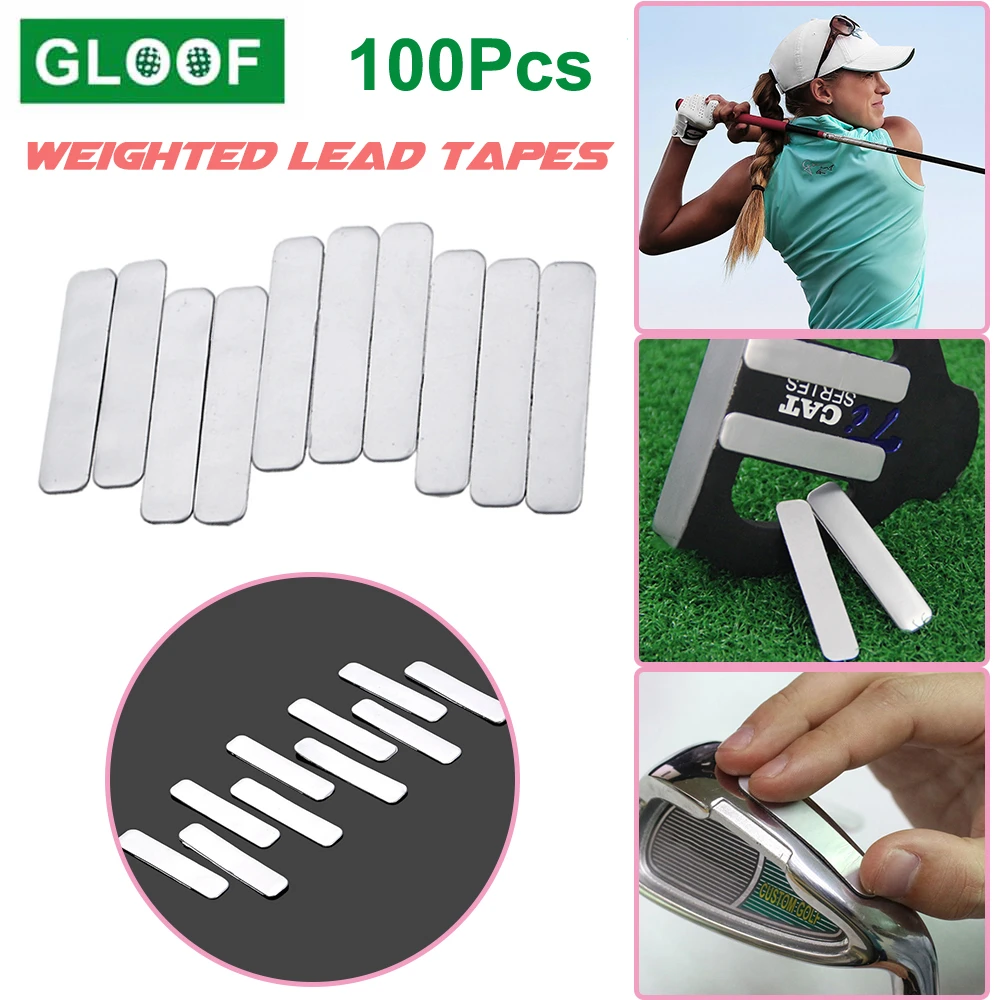 100pcs=10set Weighted Lead Tape Add Swing Weight For Golf Clubs Tennis