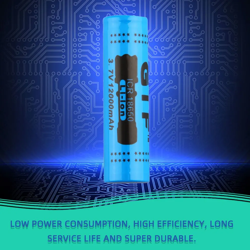 Safe 18650 3.7V 12000mAh Rechargeable Li-ion Battery for LED Torch Flashlight Red Shell Low Reoccurring Operation
