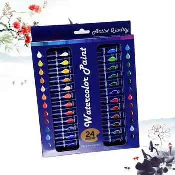 

12ml 24 Colors Professional Acrylic Paint Watercolor Drawing Painting Pigment for Kids DIY
