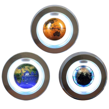 Lampa Led lewitacja magnetyczna lampa globus mapa świata oświetlenie ozdoba biurowa dekoracja wnętrz globus nietypowa lampa Globe tanie i dobre opinie CN (pochodzenie) LANDSCAPE Nowoczesne Z tworzywa sztucznego Magnetic levitation globe LED float Round magnetic levitation globe