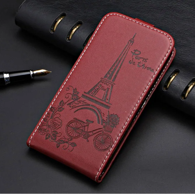 Flip Leather Case For Haier I6 Infinity Back Cover For On Haier I6 I 6 Case Lovely Cartoon Painting Phone Bag Cover - Цвет: tower winered