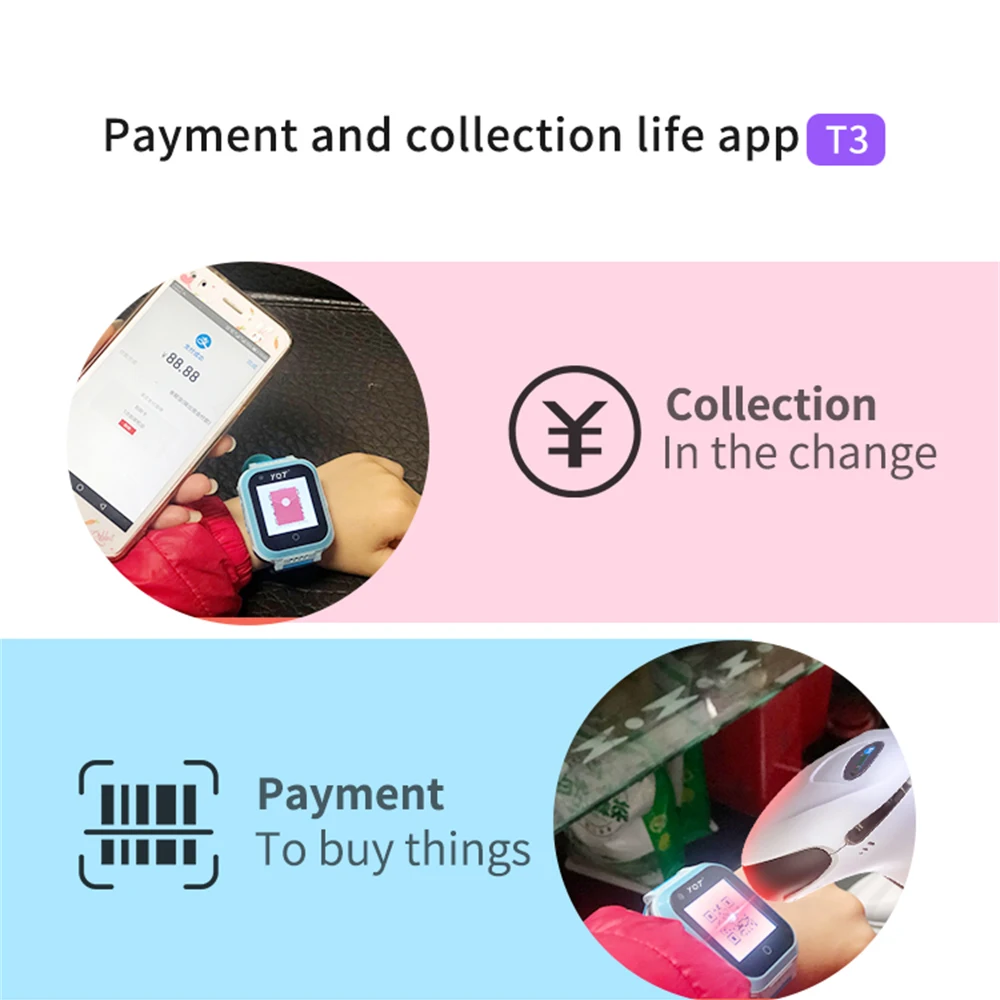 696 T3 Cute 4G Child Smart Watch GPS LBS WIFI Positioning 620mAh Payment Camera Smart Watch Video Call Kid Smartwatch DF39Z
