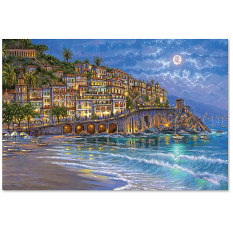 Новинка 1000 штук, пазл для взрослых, Детский пазл, пейзаж, деревянные Обучающие игрушки-пазлы для детей, анимация, сопряжение пазлов, подарок - Цвет: 63