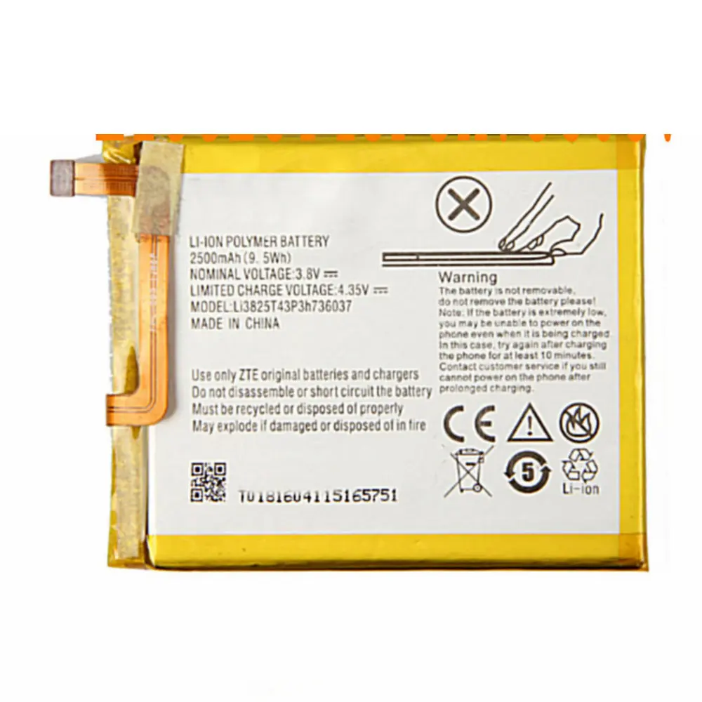 2500 мАч Li3825T43P3h736037 для ZTE BV0720/Blade A2/Blade V7 Lite Dua Смартфон Высокое качество замена