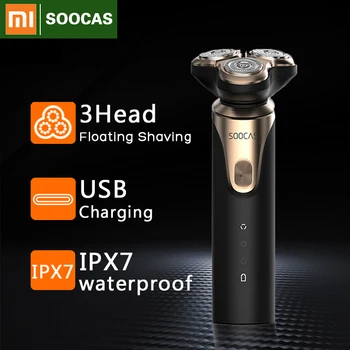 

SOOCAS S3 Electric Razor Shaver 3D Trimmer Beard Type-C Rechargeable Shaving Machines IPX7 Water proof Men Electric Shaver 4