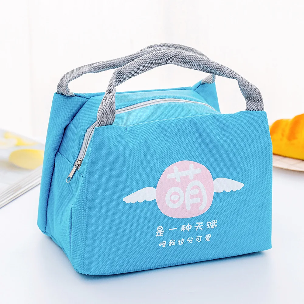 Домашняя сумка для хранения или организации, переносная сумка для обеда, изолированная крутая сумка для обедов, сумки для пикника, школьная коробка для обеда, цветная - Цвет: D