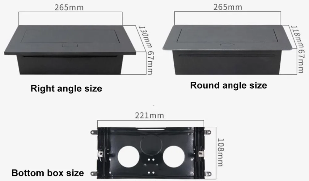 K214 мультимедийный настольный Универсальный 3 отверстия разъем питания HDMI разъем 3,5 мм Скрытая коробка Конференц-стол Розетка специальная