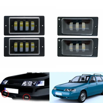 

2x Waterproof 6000K Cars front fog Lamp High quality Led Fog Lights fog Passing Light for Lada 2110 -2117