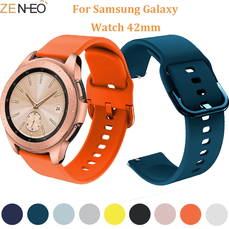 Ремешок силиконовый для Samsung Galaxy watch 42 мм сменный Браслет galaxy Active 2 40 44 умные
