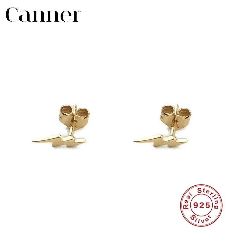 

100% Real 925 Sterling Silver Stud Earrings Geometric INS Small cute Earrings Fashion Women Earring Jewelry