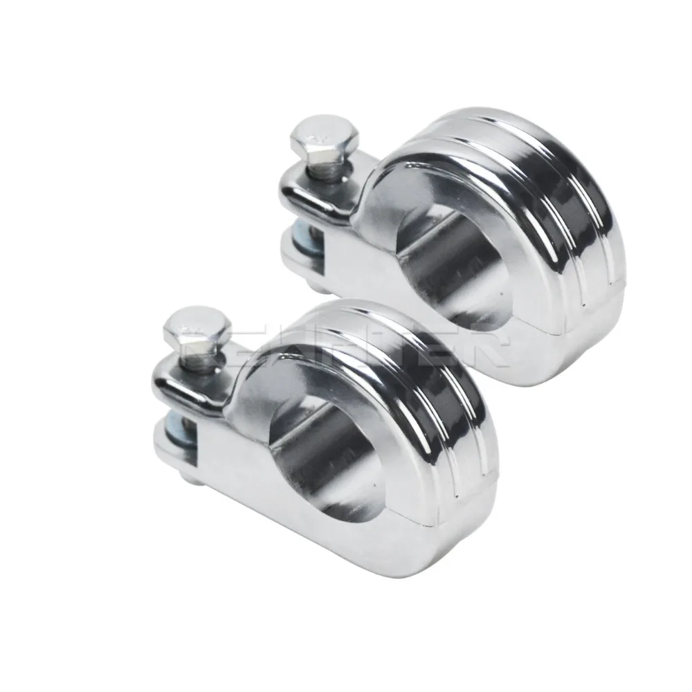 Подножки для мотоцикла, шоссе, P-Clamp, хром, 1, 1/4 дюйма, 32 мм, подножки для ног, монтажный комплект, чехол для Harley, для Yamaha