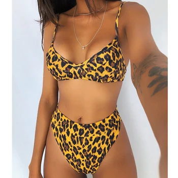 

Vintage high waist swimsuit female Sunflowers swimwear women Push up bikini 2020 Brazilian underwire bathing suit Bikinis