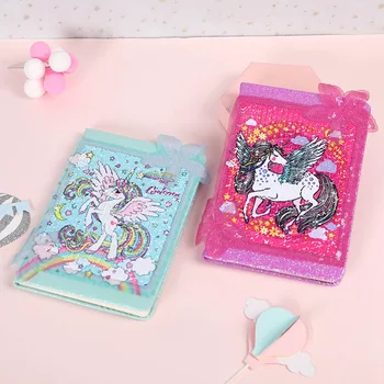 

Unicorn Planner Book Suit Sequin Notebook Hand-book Students' Supply Office Stationery Learning Gift for Girl