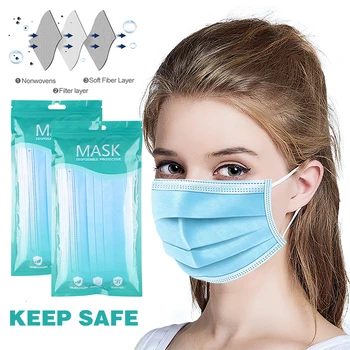 

PM2.5 Meltblown Cloth Mouth Mask Anti Dust Masks Filter Disposable Mask Health Care Face Masks