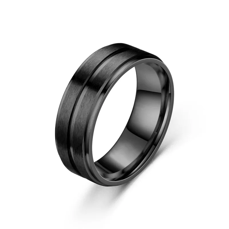 Черные/золотые кольца из нержавеющей стали, обручальные кольца, ювелирные изделия для женщин и мужчин, рождественские G-183