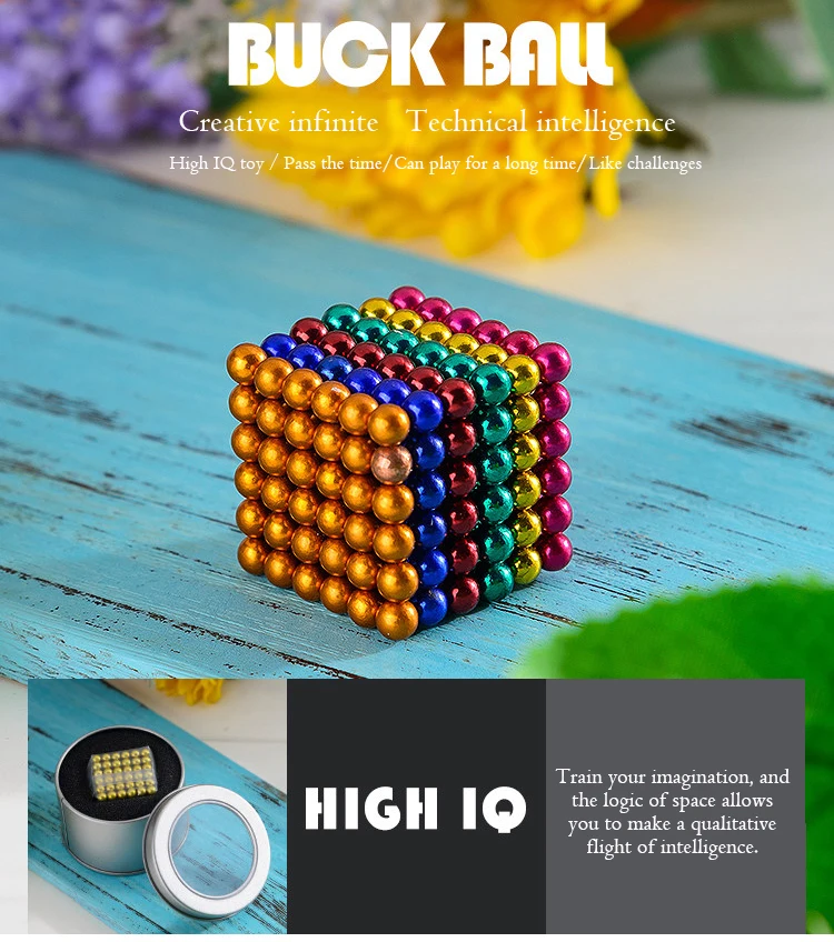 216pc Mini Magnet Ball DIY Magic Cube Building Blocks Construction toys for Kids Educational Bucky Magnetic Balls Set Puzzle Toy