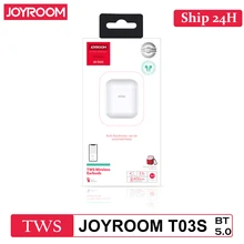 JOYROOM T03S TWS бинауральные Беспроводные Bluetooth 5,0 наушники-вкладыши настоящие беспроводные белые наушники с поддержкой Siri IOS Android наушники