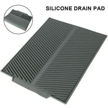 

Silicone Dish Draining Mat Non-Slip Rubber Utensil Drying Board Kitchen Pad