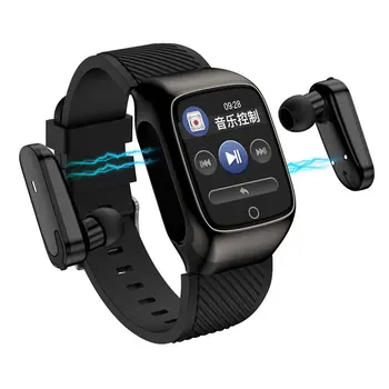 

Color Screen Smart Bracelet Headset 2-in-1 Sedentary Monitoring Smart Binaural With Earphones Charging Multifunctions