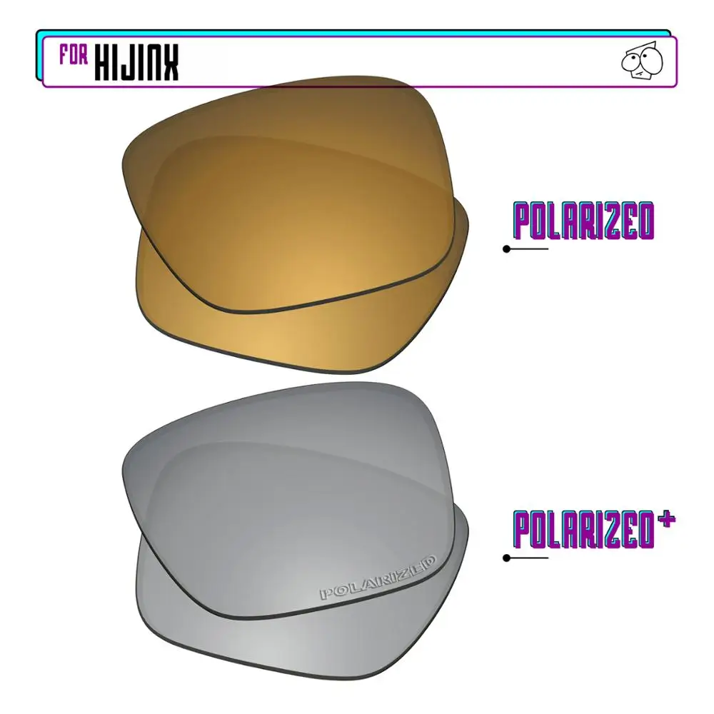 

EZReplace Polarized Replacement Lenses for - Oakley Hijinx Sunglasses - Sir P Plus-GunmetalP
