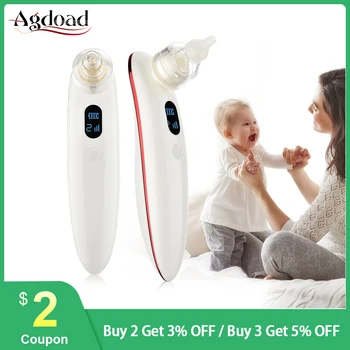 

2 in 1 Baby Nasal Aspirator Electric Nose Cleaner and Blackhead Remover USB Rechargeable Vacuum Pore Cleaner