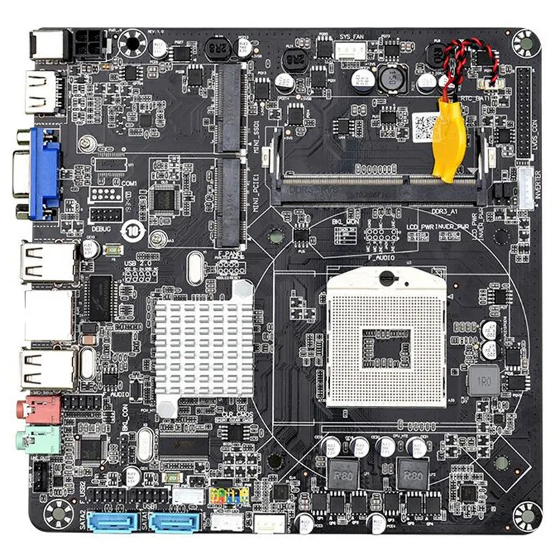 HM55B PGA988 Настольный ПК материнская плата DDR3 SATA II Mini ITX для мини хоста/HTPC/рекламная