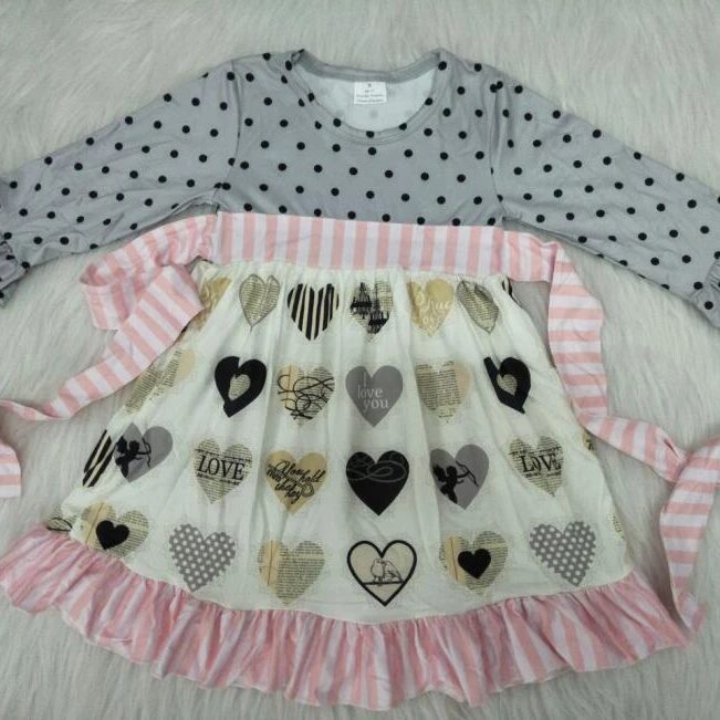 Горячая Распродажа, платья для маленьких девочек, вечерние платья с сердечками на День святого Валентина, эксклюзивная детская одежда