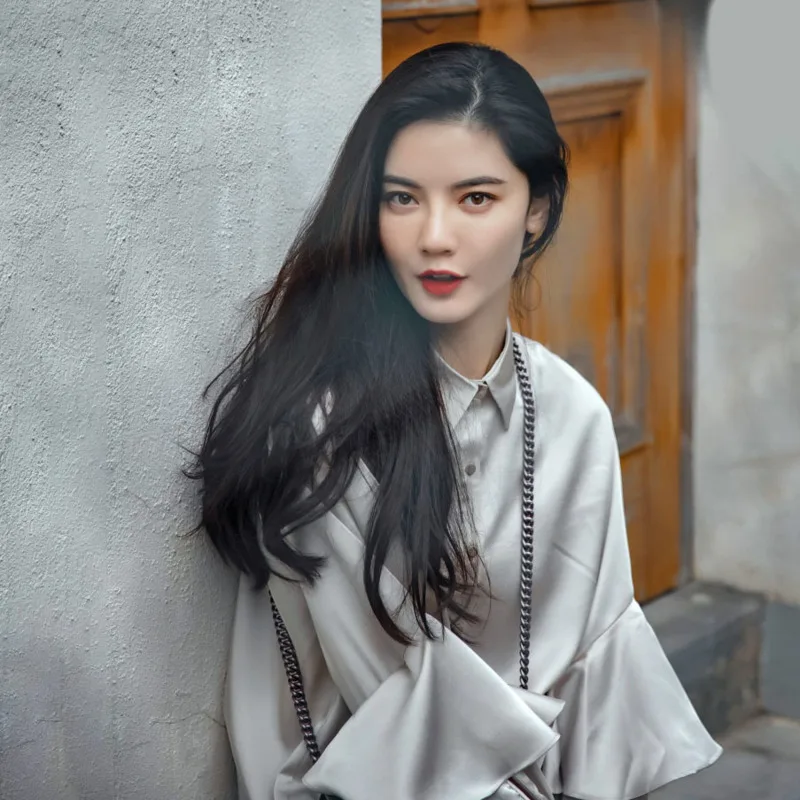 Модная новинка; модная женская рубашка с рукавами-крылышками; сезон весна-лето; модная удобная блуза; подходит ко всему; высокое качество; QF137