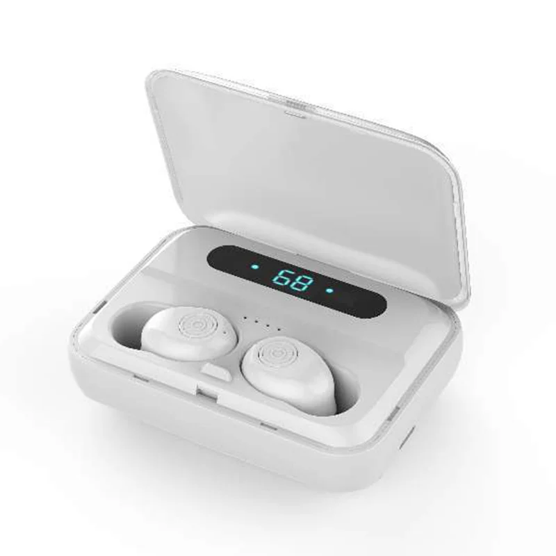 F9-5 TWS беспроводной Bluetooth 5,0 наушники мини невидимые наушники-капли 8D Стерео шумоподавление Гарнитура светодиодный дисплей Спорт водонепроницаемый