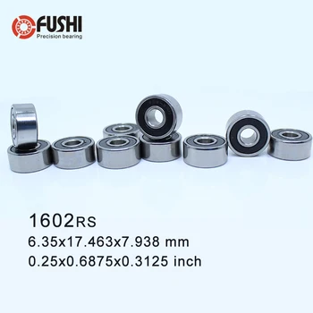 

1602RS Bearing 6.35x17.462x7.938mm ABEC-1 (10PCS) Inch 1602 RS RZ 2RS Ball Bearings 1602-2RS Bearing