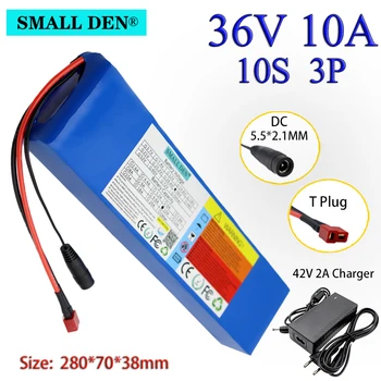 

36V 10Ah 10S3P18650 modified bicycle electric car motorcycle scooter battery with 15A BMS lithium battery pack + 36V 2A charger