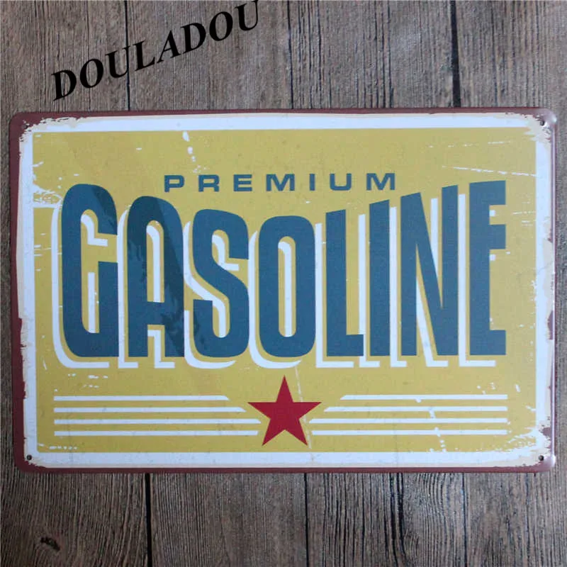 [Douladou] Garage Gasonline жестяная вывеска магазин Декор Ретро винтажная модная настенная наклейка Ретро Бар Декор Плакат магазин наклейка 20x30 см - Цвет: 7