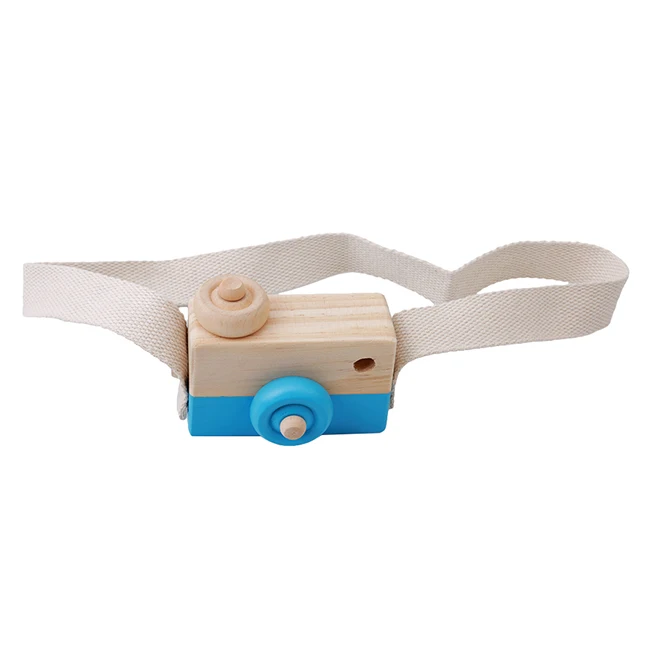 1PC Cute Baby Toys Mini Hanging Wooden Camera Photography Toys for Kids Montessori Toy Gift Children Wooden DIY Presents 12