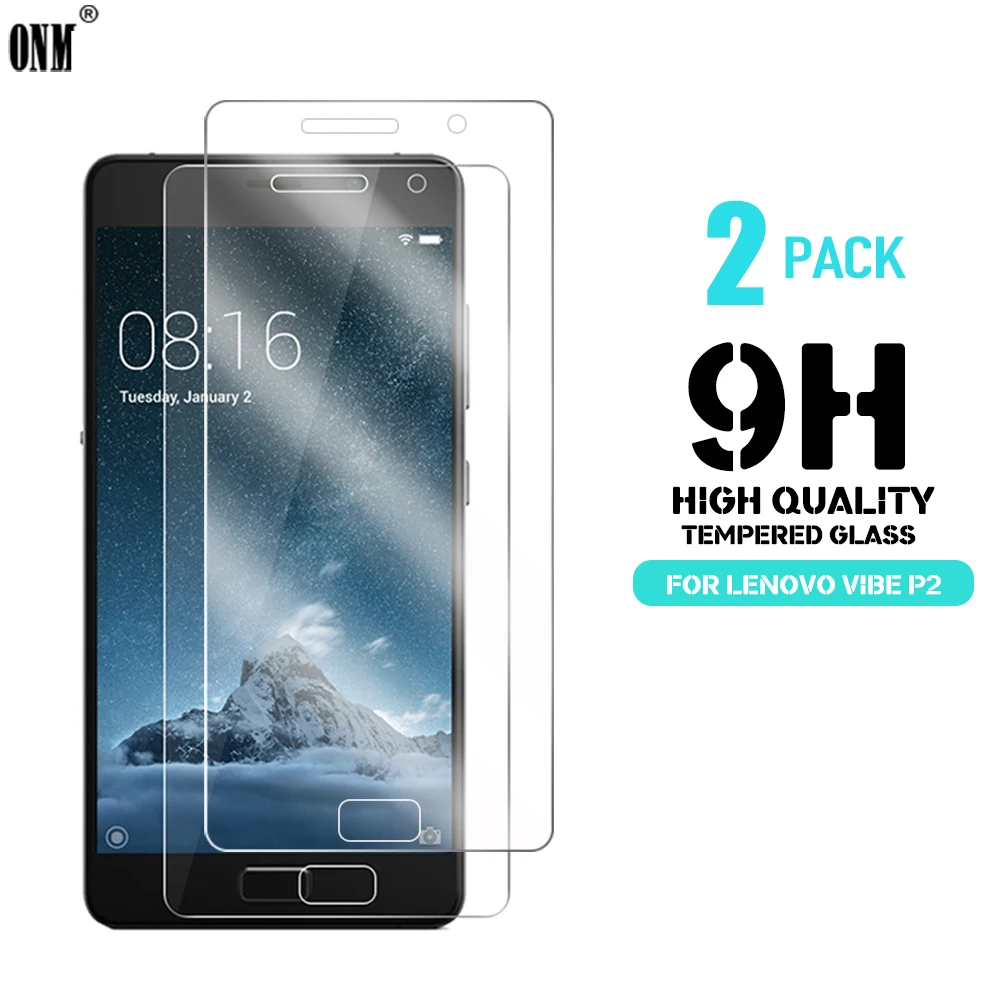 

2 Pcs/Lot 2.5D 0.26mm 9H Premium Tempered Glass For Lenovo Vibe P2 Screen Protector Toughened protective film For Lenovo P2