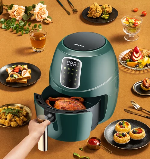 Intelligent timing fast large capacity home non-stick filter basket oil-free low fat oven fryer J06