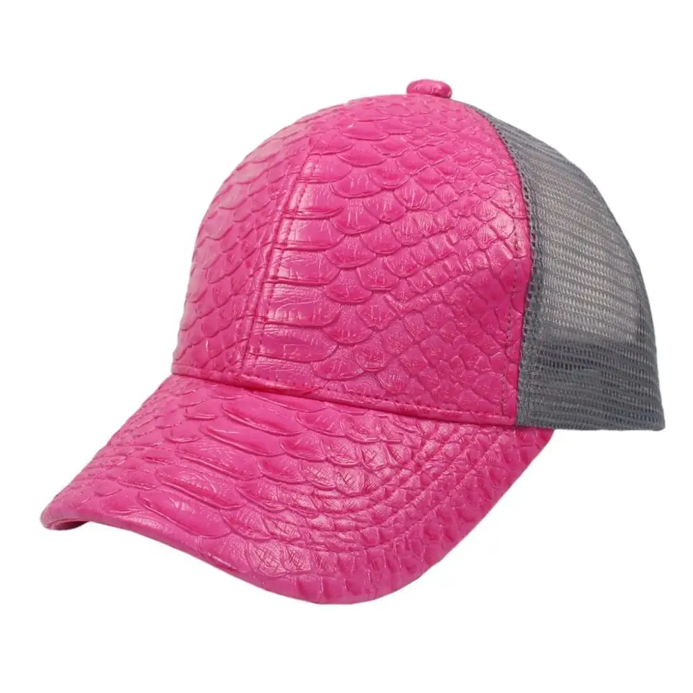 Искусственная кожа змеиная красная Кепка Такер PU Крокодил Snapback сетчатая бейсбольная Кепка Gorras для мужчин и женщин унисекс