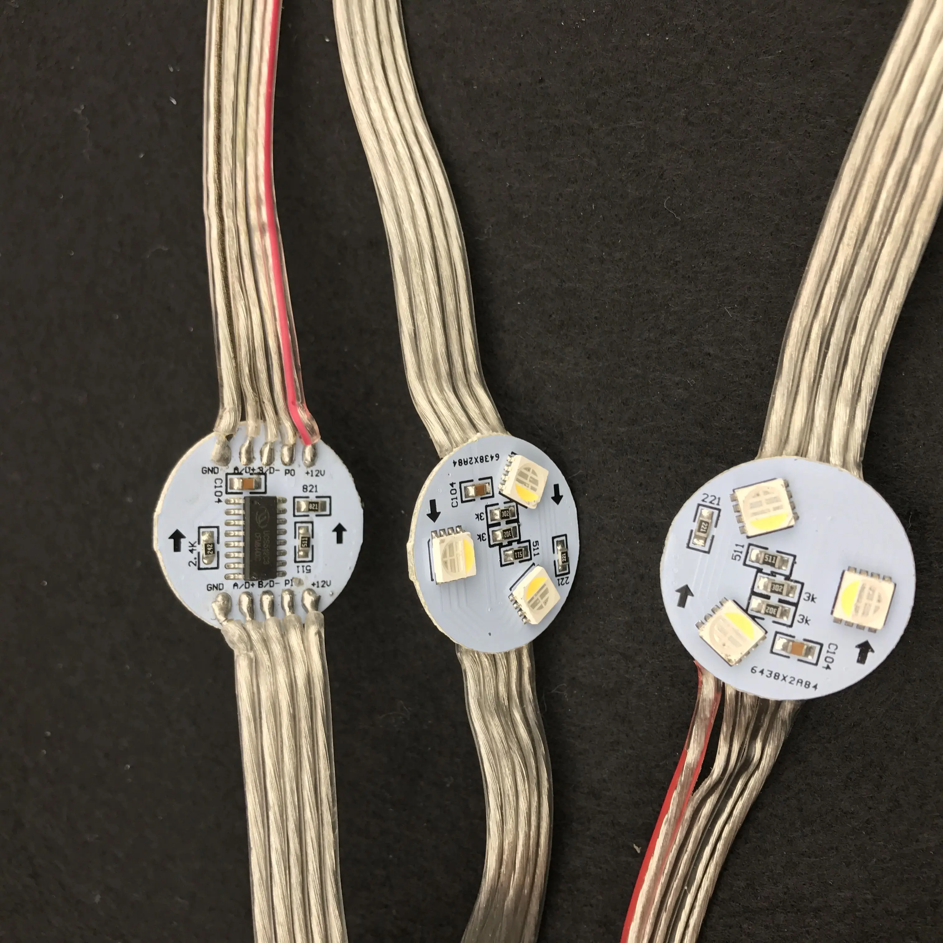 DC12V RGBW Стандартный DMX512(UCS512C3)5050 SMD адресный пиксельный модуль 0 72 Вт (3 светодиода) Не