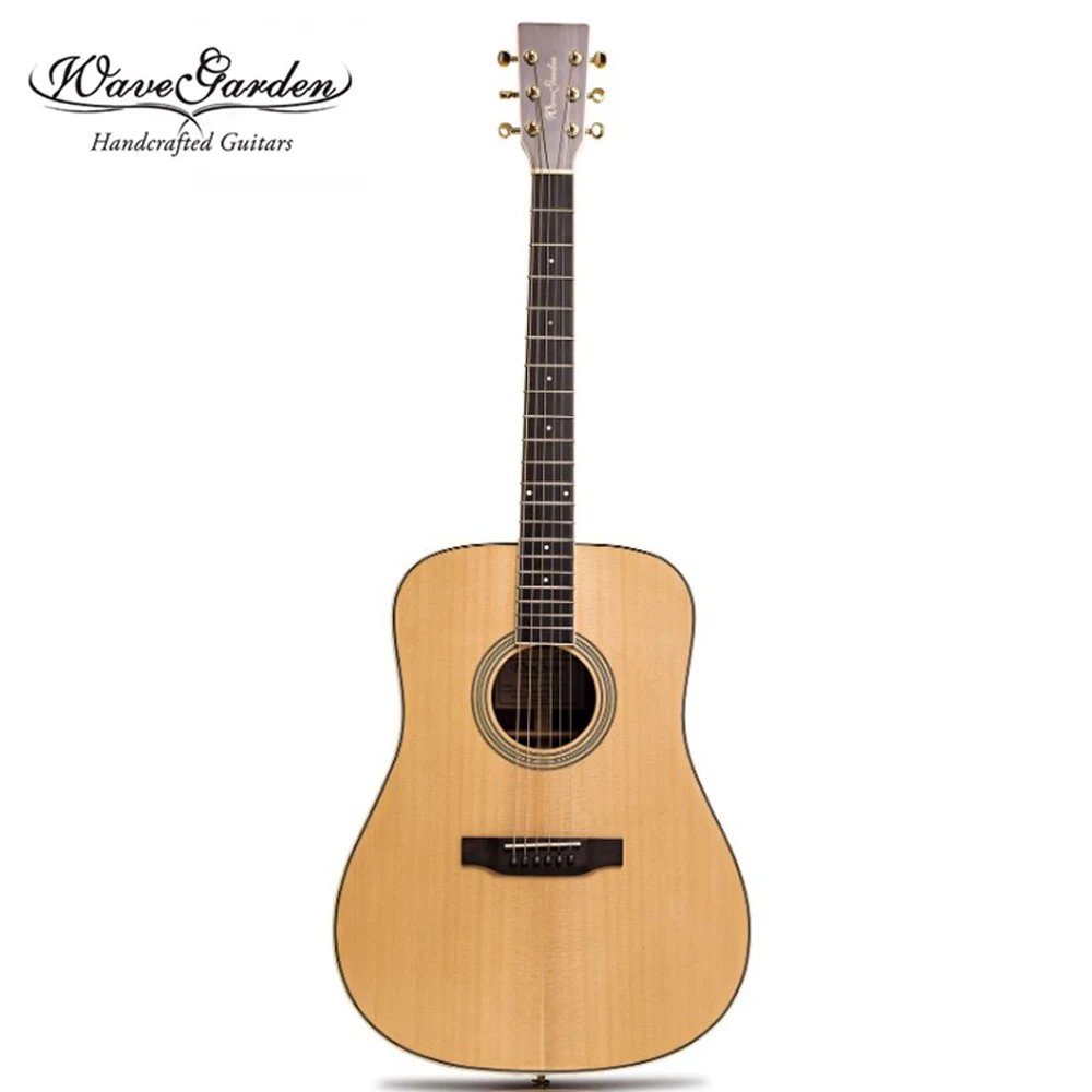 Professional 41 inch Acoustic guitar All Solid wood Spruce top musical Stringed instruments steel string guitarra china handmade
