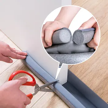 

Door 93CM Guard dust stopper bottom strip Blocker Flexible draft under proof sealing Sealer Wind sound reduction Weatherstrip