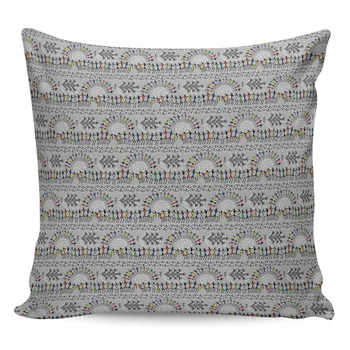 

Ethnic Geometric Leaves Pillow Covers Cases Pattern Cover Cushion Pillowcase Square Print