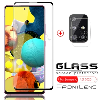 

2-in-1 protective glass for samsung galaxy a51 a71 5g 2020 screen camera protecror on sansung a 51 71 4g a515f a715f a516f a716f