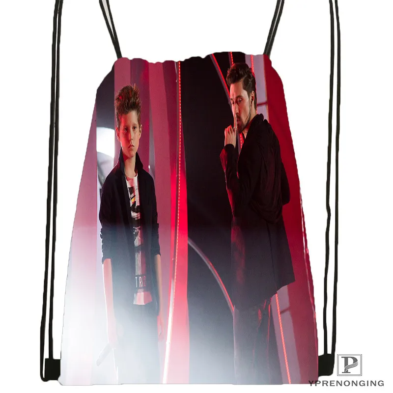 Drawstring Backpack Custom Dima Bilan походная сумка на шнурке милый рюкзак для детей(черная спинка) 31x40 см#180531-02-10 - Цвет: Drawstring Backpack