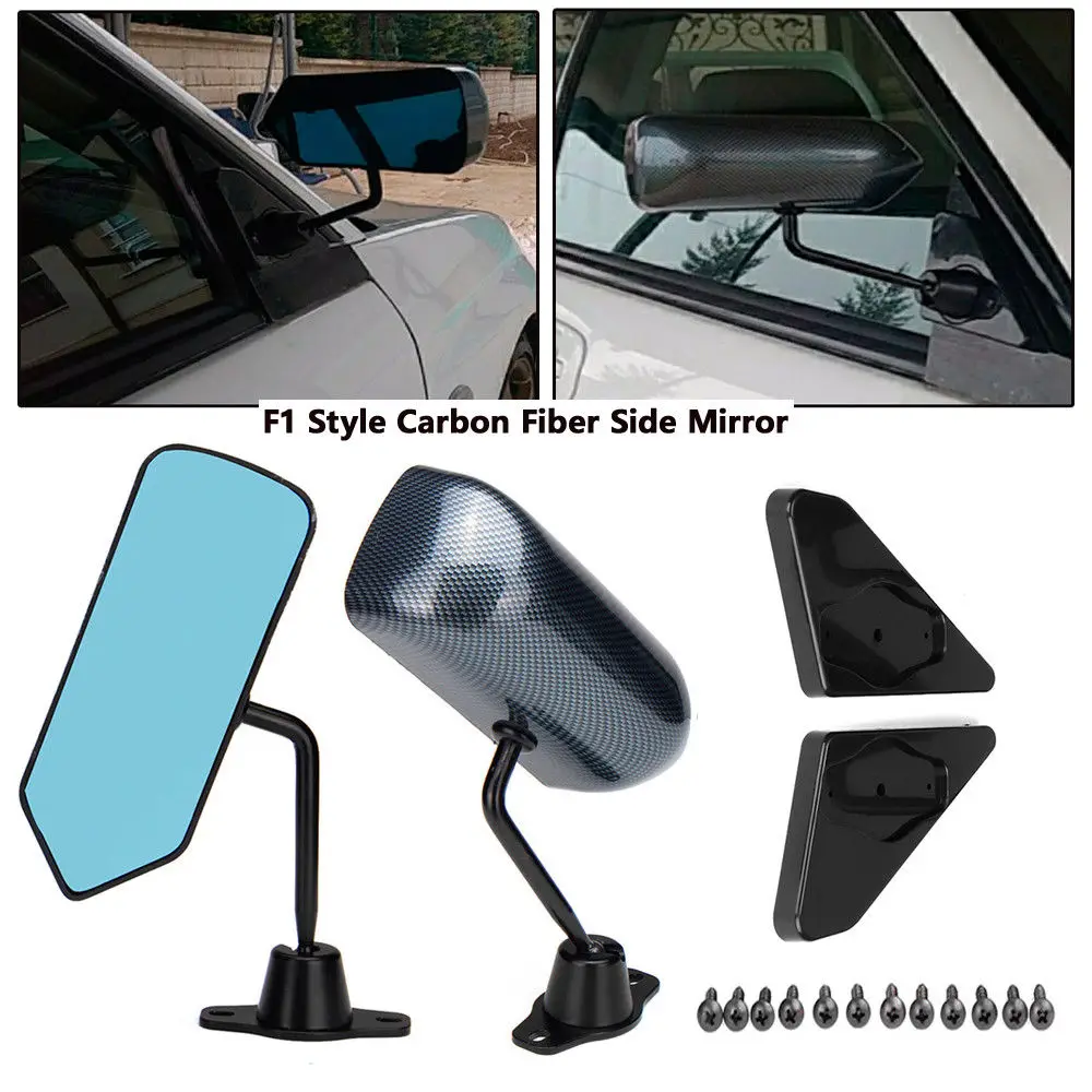 Для 92-95 Civic 4Dr F1 Стиль ручной регулируемый из углеродистого волокна вид окрашенный боковое зеркало R+ L