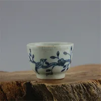 Qing Dynasty Ancient Porcelain Flowers and Birds Teacup and Wine Cup 1