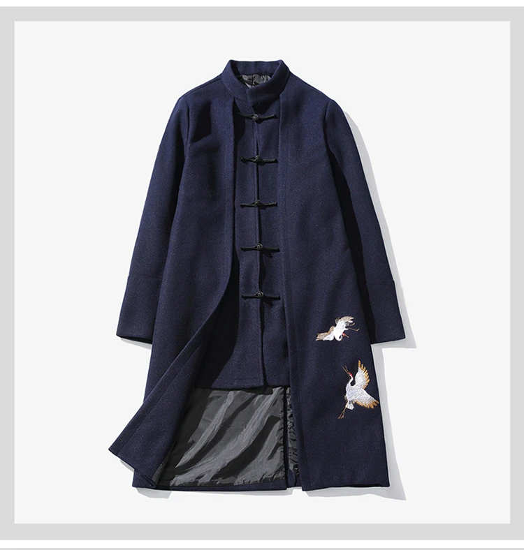 JDDTON Мужское пальто Мужская Верхняя одежда с вышивкой Традиционная японская одежда теплая ветровка свободный код Tide Ретро Уличная JE136
