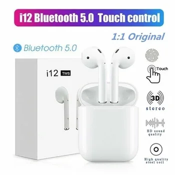 

TWS Bluetooth 5.0 earphone Wireless smart Touch Control earbuds Headset Headphone with HIFI sound quality built-in Mic