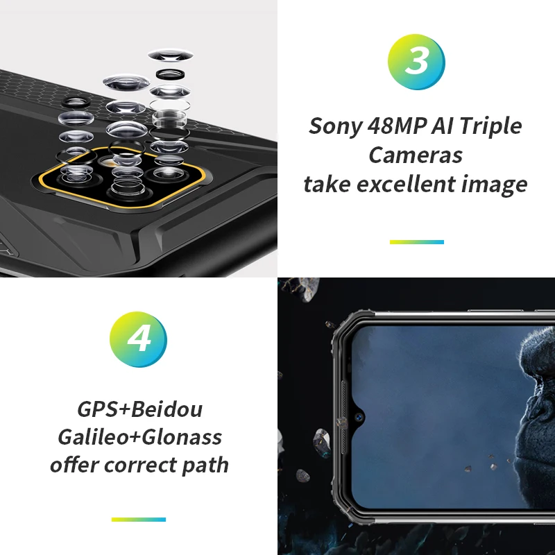 Doogee S95 Pro модульный прочный мобильный телефон IP68/IP69K смартфон 6," дисплей Helio P90 Восьмиядерный 48MP Тройная камера 8 Гб 128 ГБ