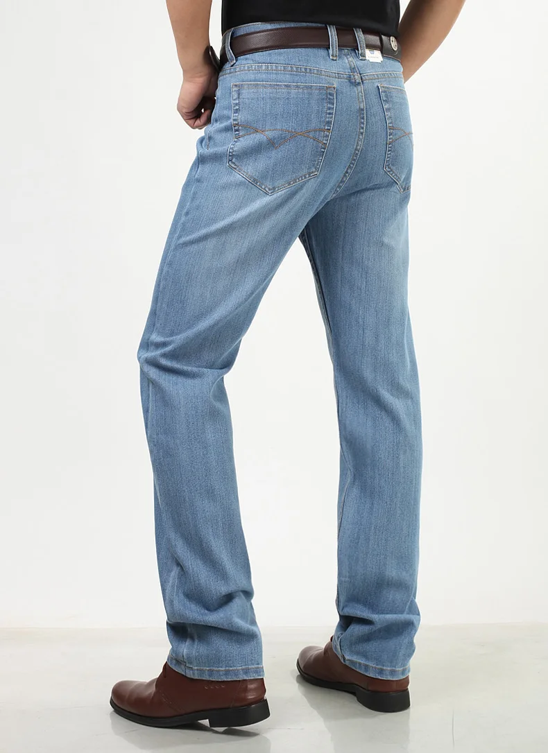Mu Yuan Yang мужские Стрейчевые эластичные мужские джинсы, хлопковые джинсовые штаны, брюки свободного кроя, бренд, мужская одежда